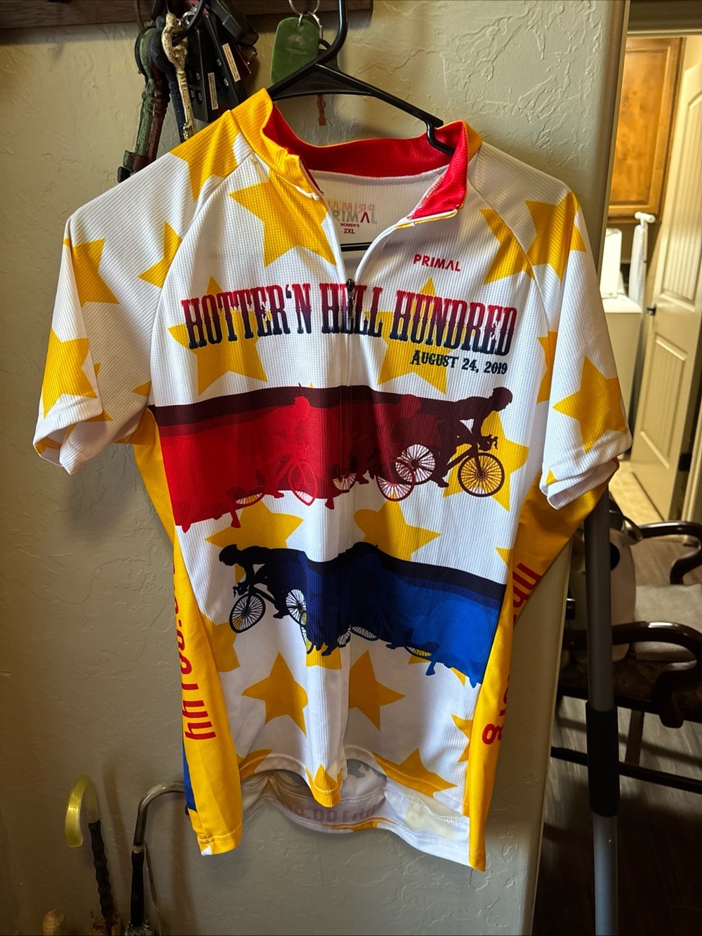 Primal Women’s 2XL Hotter’N Hell Hundred 2019 Cycling Jersey Full Zip Bike Shirt